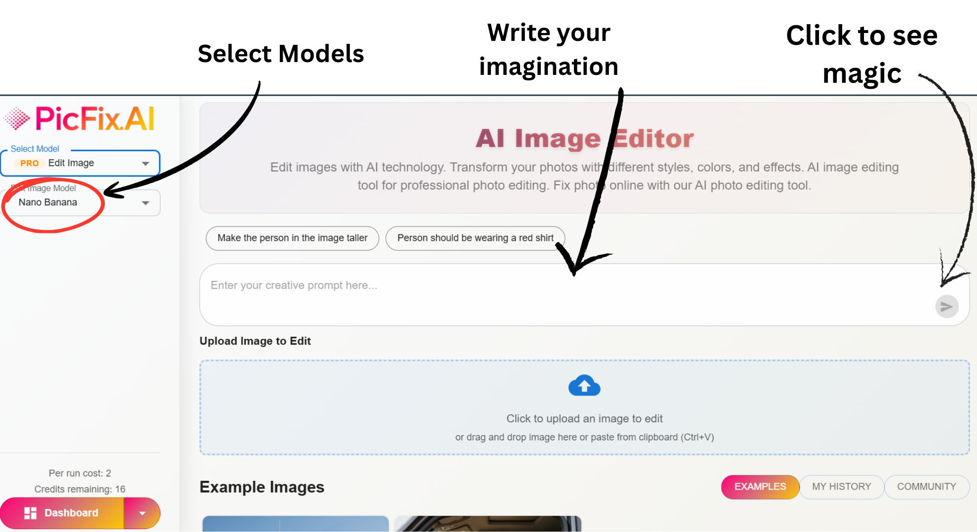Gemini AI Photo Editor Interface