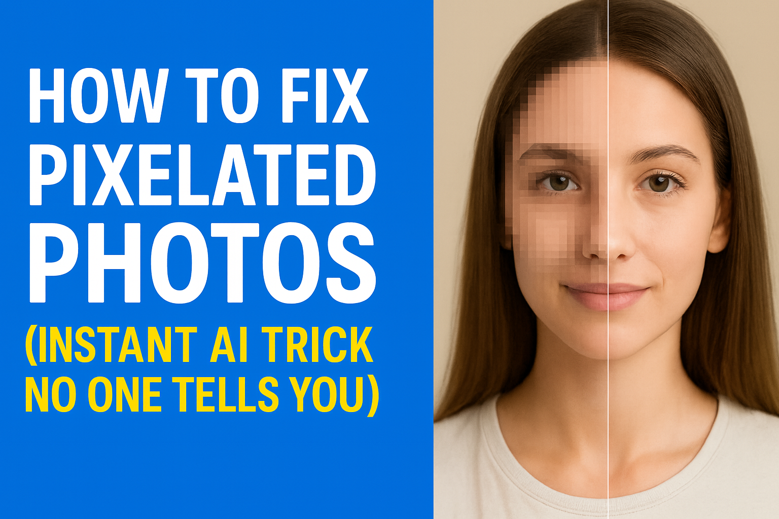 How to Fix Pixelated Photos (Instant AI Trick No One Tells You!)
